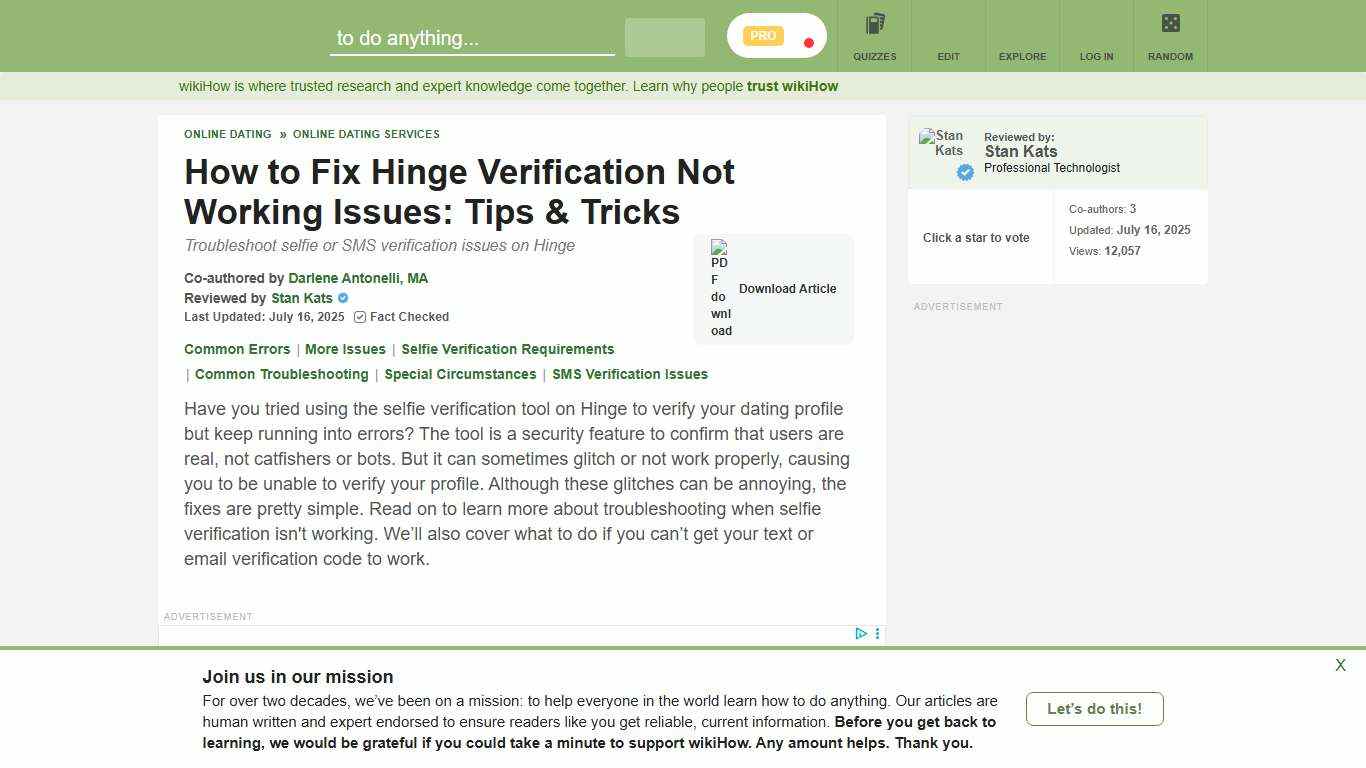 How to Fix Hinge Verification Not Working