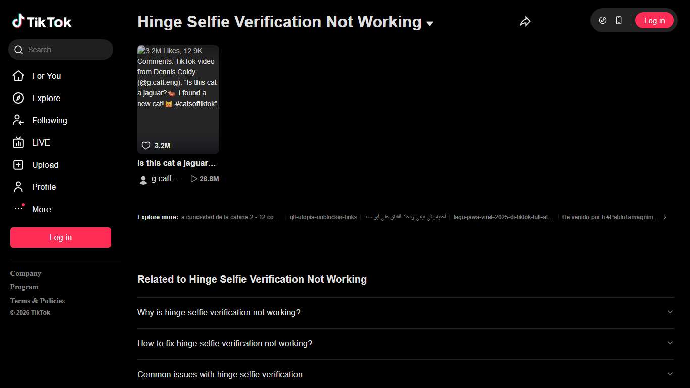 Hinge Selfie Verification Not Working TikTok