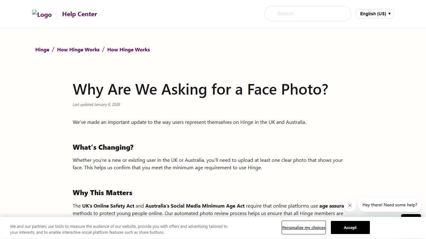 Why Are We Asking for a Face Photo? – Hinge