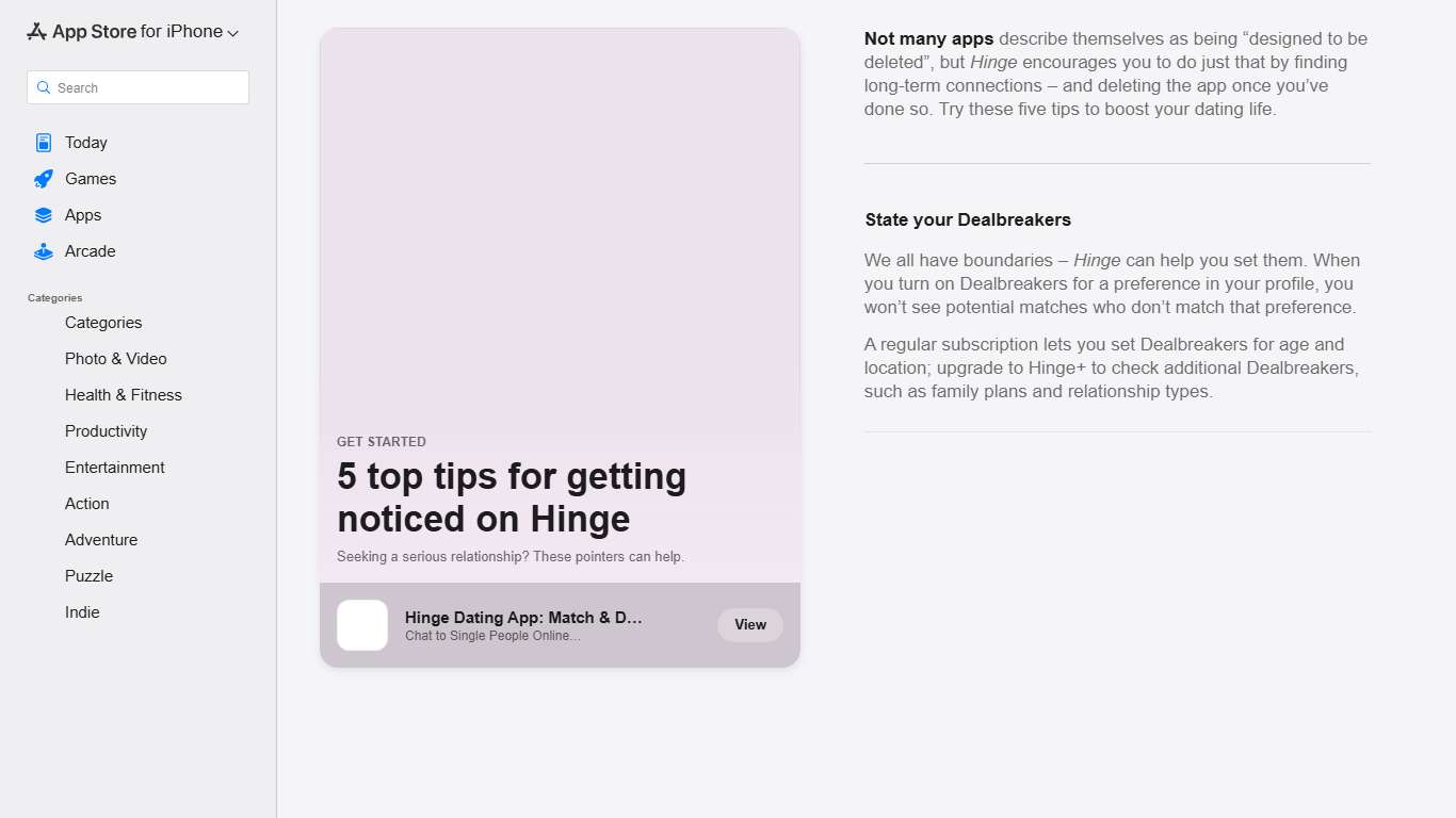 ‎5 top tips for getting noticed on Hinge - App Store