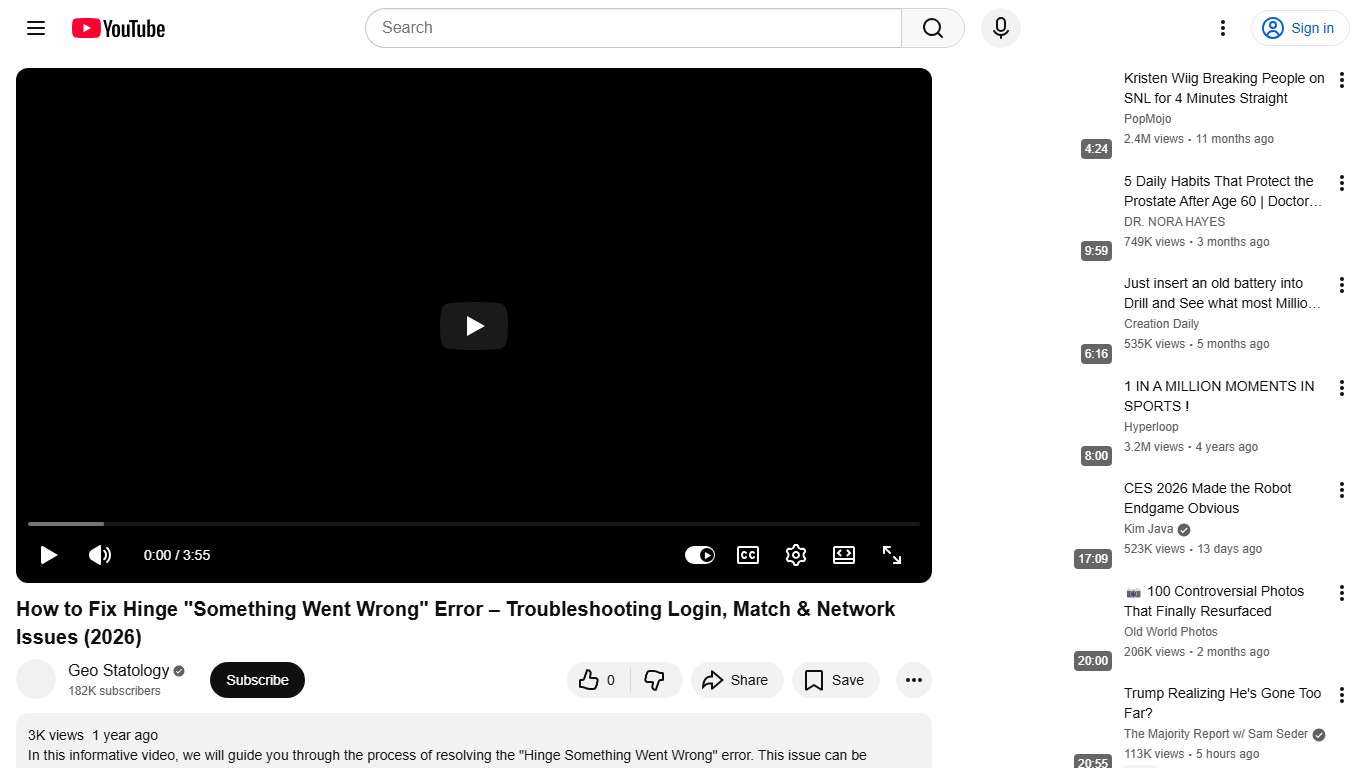 How to Fix Hinge "Something Went Wrong" Error – Troubleshooting Login, Match & Network Issues (2026) - YouTube